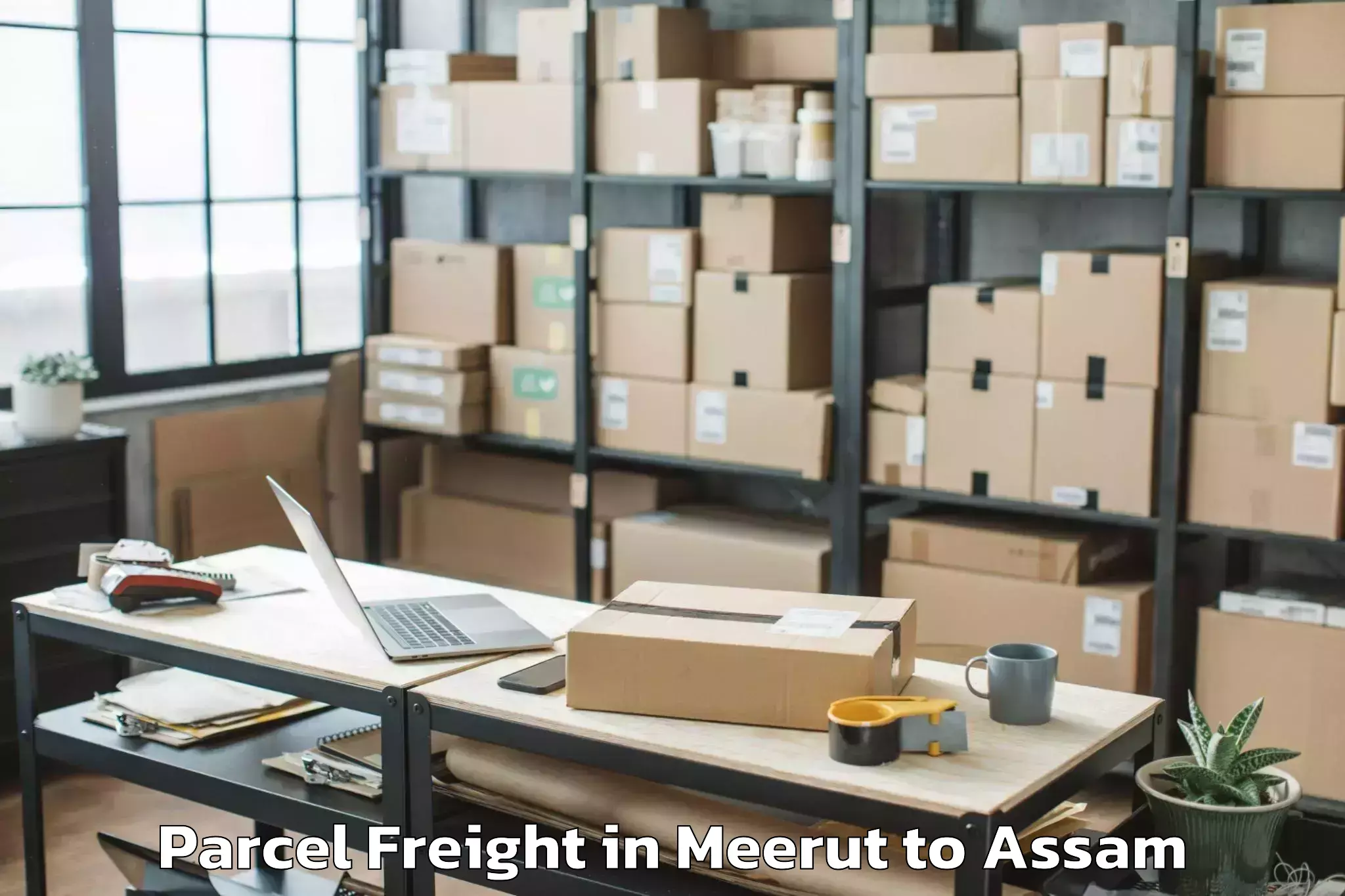 Discover Meerut to Lalapur Hailakandi Parcel Freight